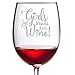Fineware Girls Just Wanna Have Wine - 19 oz Large Etched ARC Wine Glass - Perfect Gift for Her