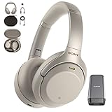 Sony WH-1000XM3 Wireless Noise Canceling Over Ear Headphone with Voice Assistant, Silver (WH-1000XM3/S, USA Warranty) with 20,000mAh High Capacity Portable Power Bank Bundle