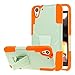 HTC Desire Eye Case, MPERO IMPACT X Series Dual Layered Tough Durable Shock Absorbing Silicone Polycarbonate Hybrid Kickstand Case for Desire Eye [Perfect Fit & Precise Port Cut Outs] - Coral / Mint