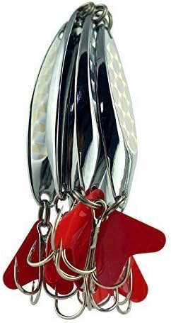 Casting Fishing Spoons Lures Saltwater Jigging Spoons Fishing Tackle Bait with Treble Hooks Hard Metal Spoon Lures for Salmon Bass