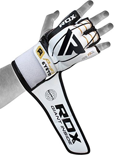 RDX-Guantes-MMA-para-Artes-Marciales-Entrenamiento-Cuero-Kickboxing-Guantillas-Bueno-para-Sparring-Grappling-Muay-Thai-Saco-de-Boxeo-Lucha-Libre-y-Combate-Training