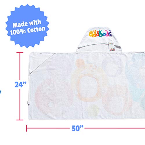 Oddbods Hooded Beach, Bath and Pool Towel Cotton Hooded Towel for