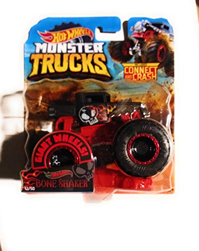 Hw 2019 Monster Trucks Bone Shaker Connect And Crash Car Included 1:64 Scale