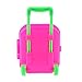 Homyl 2pcs Pink Miniature Plastic Rolling Suitcase Luggage Box for Barbie Dollhouse Decoration Accessory