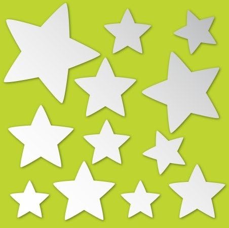 Brewster Home Fashions MA99228 Stars - Peel and Stick Mirror Art Pack of 2