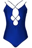 Cupshe Fashion Women's Solid Color Strappy One-piece Padding Swimsuit Bathing Suit