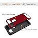 Dailylux Google Pixel 2 XL Case, [Carbon Fiber] Slim Fit Heavy Duty Dual Layer Anti-Scratches Protective Hybrid Armor Defender Case for Google Pixel 2 XL Phone-Red