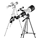 Solomark 70mm Apeture Telescope Travel Scope 400mm Az Mount - Good Partner to View Moon and Planet - Travel Scope with Backpack - Good Telescope for Kids