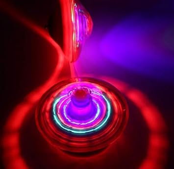 Gwill Kinder Kinder Spaß Anti-Stress-Kreisel Top Crown Gyro LED Licht Musik blinkt Spinning Toy Geschenk