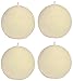 Biedermann & Sons 8-Hour Long Burning Unscented Round Ball Candles, Champagne, 2.5 Inch - Set of 4