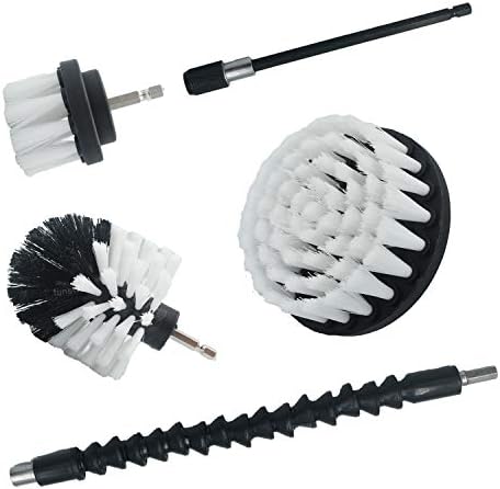 5ピース 電動工具 ナイロンブラシ ントキット 白い 柔らかい スクラブできカーペット 車 バスタブ 大理石 キッチン シンク フロアマット シートカバー ベースボードや繊維ガラス製のシャワーの壁 シャワードアの溝や磁器
