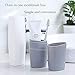 Ftand Toothbrush Case Holder Travel 3 in 1：1 Holder and 2 Cups，with 5 Toothbrush Covers