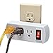Uninex PS29UBC Grounded Triple Plug Outlet On/Off Power Switch, ETL Listed, White