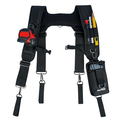 MELOTOUGH Tool Belt Suspenders Construction Bag Suspenders Padded Work belt Suspenders for