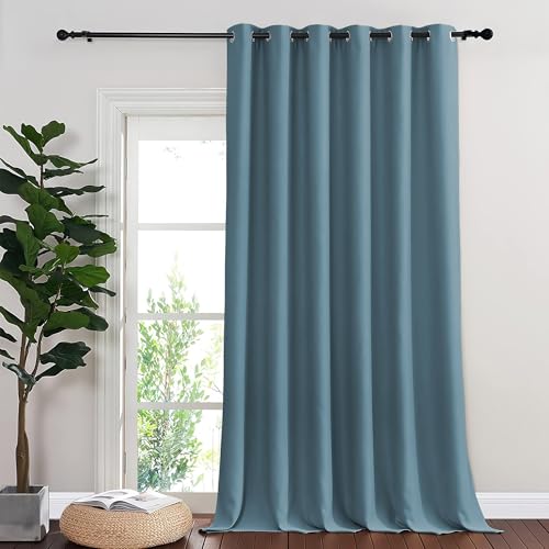NICETOWN Smoky Blue Blackout Curtains
