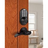 MiLocks TFL-02OB Digital Deadbolt Door Lock and Passage Lever Handle Combo with Keyless Entry via Keypad Code for Exterior Do