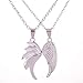 YAZILIND Stainless Steel 2 Piece Dragon and Angel Wing Couple Pendant Necklace Gift 17