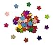 Hyamass 300pcs Multicolor Mini Felt Flower, Heart & Star Embellishments | Non-Fraying Craft Supplies for DIY Decorations, Scrapbooking, Home Decor (Assorted Colors)