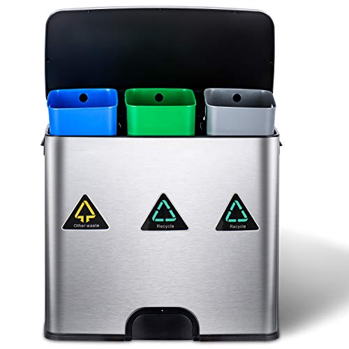 Display4top Touch Type Electric Cubo de Basura, con Cocina Inodoro