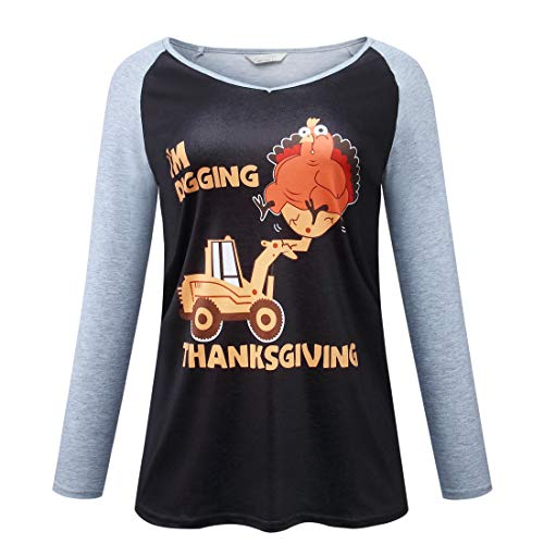 Women's Ugly Christmas Print Long Sleeve T Shirt Casual Holiday Party Blouse Tops