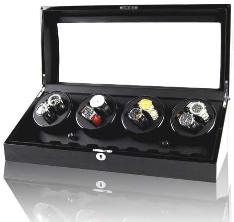 Vitrina movimiento relojes Watch Winder 8+9 Negra: Amazon.es: Hogar