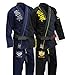 SHOGUN Fight Jiu Jitsu Gi Ultra Light 'Kanji' 350gsm Pearl Weave Cotton Premium BJJ Blue and Silver A0