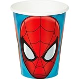 8 Count Spider-Man Cups, 9-Ounce, Multicolored