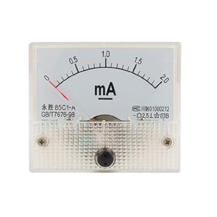 Amazon.com: Painel DealMux 85C1-A 0-2mA analógico DC atual do medidor Amperímetro Nova: Automotive