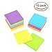 Sticky Notes, 3 in x 3 in, 12 Pads/Pack,100 Sheets/Pad, 6 Bright Colors Self-Stick Notes for Home,Office, School, Easy Post.