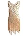 PrettyGuide Women's Flapper Dress 1920s Gatsby Beaded Fringe Scalloped Petal Plus Size Cocktail Dresses