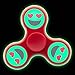 Fidget Force - Heart Eyes Emoji Glow in the Dark Spinner - Keeps Fidgety Hands at Play - ADHD, Anxiety, Autism & Stress Reducer - Hand Spinner & Fidget Spinner Toys for Adult - 9 Free Emoji Stickers