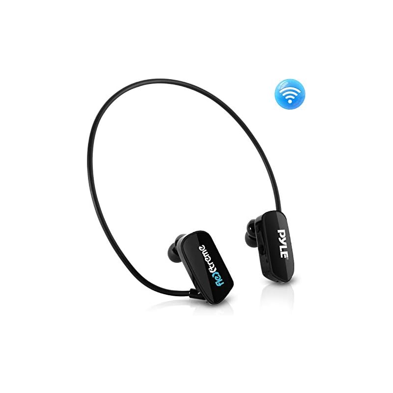 Pyle MP3 Player Bluetooth Headphone Waterproof Swim IPX8 Flexible