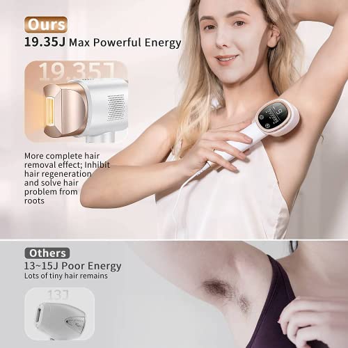 Finequin IPL Hair Removal Device for Women and Men, Upgraded Hair Reduction System, Adjustable Intensity Levels with Hair Removal Function, Full Body At-Home Salon Alternative（Green）