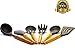 Kitchen utensil set - 6 piece nonstick Kitchen utensils set made from bamboo and silicone exclusive black giftbox - Only from KitchenSwede