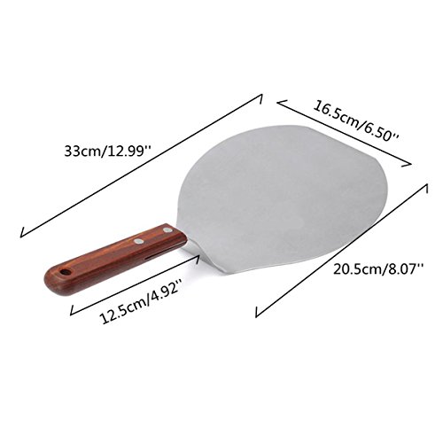 Katoot@ Pizza Stainless Steel Spatula Peel Shovel Turner Cake Lifter Plate Holder Pastry Shovel Cutter Knife Baking Tools Accessories