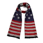Women/Men USA American-Star-Flag Scarf - Reversible Elegant Classic Warm Cashmere Soft Scarves for Fall Winter Women/Men USA American-Star-Flag Scarf - Reversible Elegant Classic Warm Cashmere Soft Scarves for Fall Winter