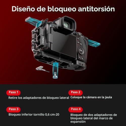 SMALLRIG Black Mamba Camera Cage Kit for Canon for EOS R5 Mark II with Top Handle and Dedicated Cable Clamp, Aluminum Alloy Camera Mount - 4976