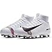 Nike Kids SuperFly 6 Academy GS FG/MG (2.5, White/Black/Pure Platinum)