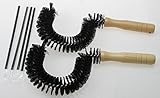 TigerChill Piece 2 Coffee Pot Decanter Carafe Cleaning Brush's, Curved with 4 Bonus Swizzle Sticks