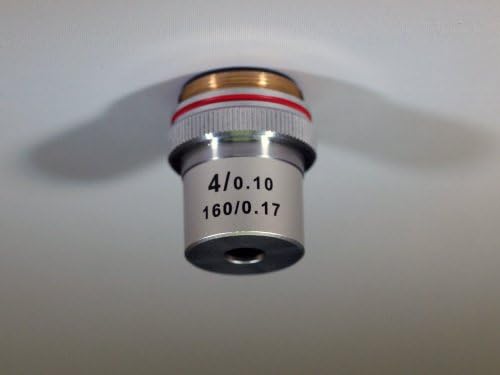 National Optical 704-045 4X DIN Objective, N.A. 0.10, For 130 Microscopes