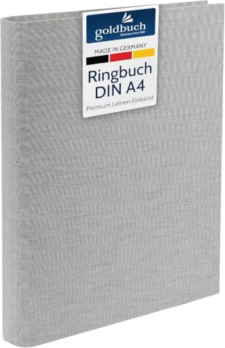 goldbuch Bella Vista Photo Ring Binder 26 x 32 cm Linen 37, Linen, Light Grey, 26x32 cm