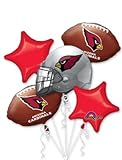 Arizona Cardinals Football Balloon Bouquet- NFL Team Party Supplies Set