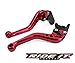 RIDE IT FOREVER Short Brake Clutch Levers for CBR500R/CB500F/X 2013-2021,GROM 2014-2023,CBR250R 2011-2013,CBR300R CB300F/FA 2014-2022,CB400F/CB400R 2013-2020-Red
