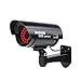 Masione Outdoor Fake/Dummy Security Camera with 30 Illuminating LED Light (Black) CCTV Surveillance