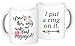 Oh, Susannah Engagement Coffee Mug SET Does this ring make me look engaged? and I put a ring on it 2 11oz Mugs In White Gift Boxes Fiance Bride To Be For Her Present