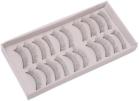 DragonPad 10 Pairs Handmade Natural Soft False Eyelashes Fake Eye Lash