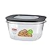 Rubbermaid Premier Easy Find Lids Food Storage Containers, 14 Cup, Gray
