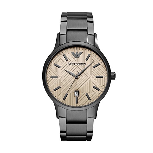 Emporio Armani Men's 'Dress' Quartz Stainless Steel Casual Watch, Color:Grey (Model: AR11120)