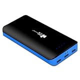 EC Technology 22400mAh Power Bank Ultra High Capacity External Battery 3 USB Port External Battery Pack With LED Flashlight Portable Charger for iPhone, iPad, Samsung, Nexus, HTC and More-Black&Blue