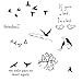 Tattify Quote Temporary Tattoos - Bird is the Word (Complete Set of 18 Tattoos - 2 of each Style) - Individual Styles Available - Fashionable Temporary Tattoos